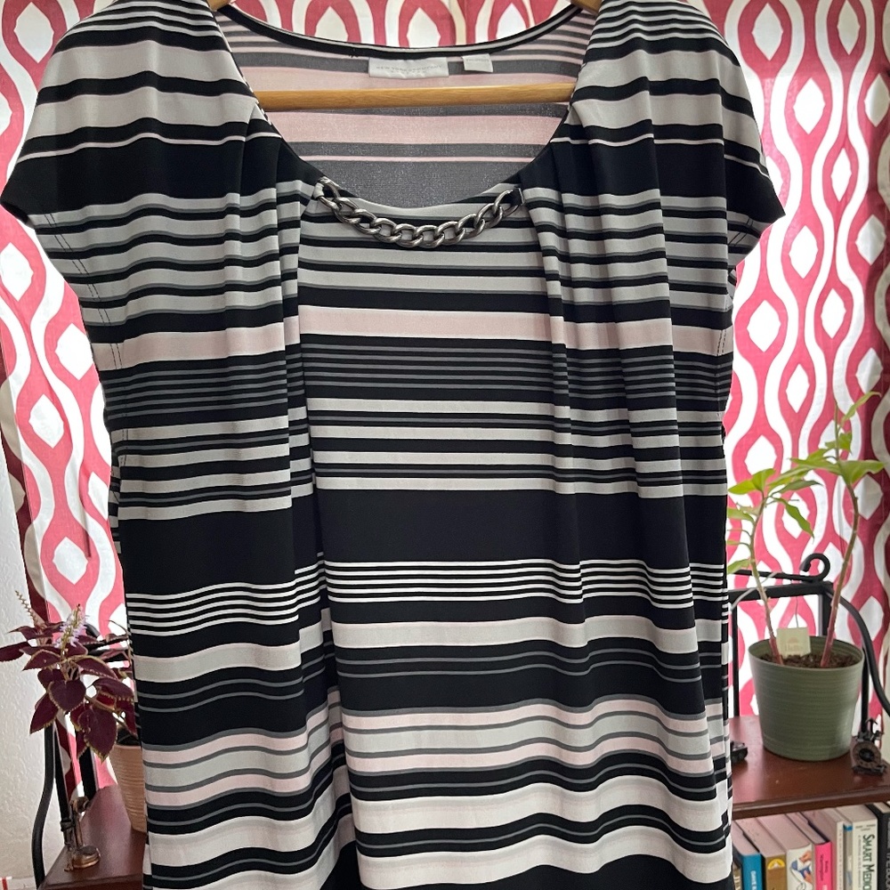 New York & Company stretch black and grey